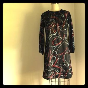 Vintage polyester long sleeve dress